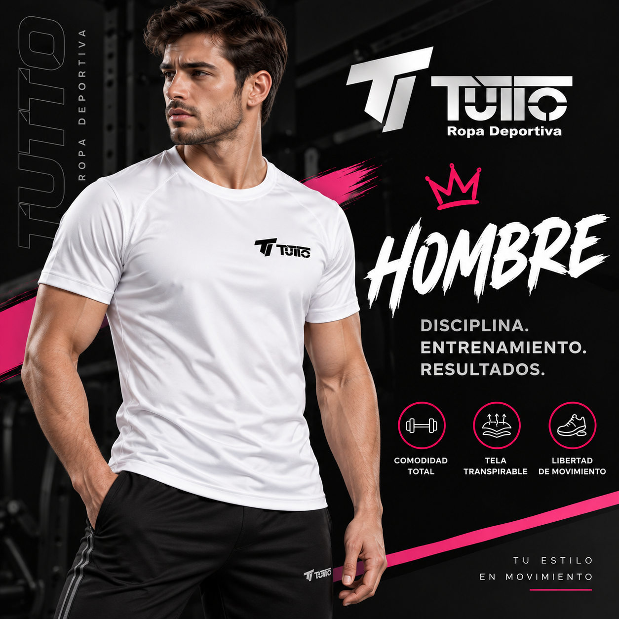 Playera Deportiva Hombre